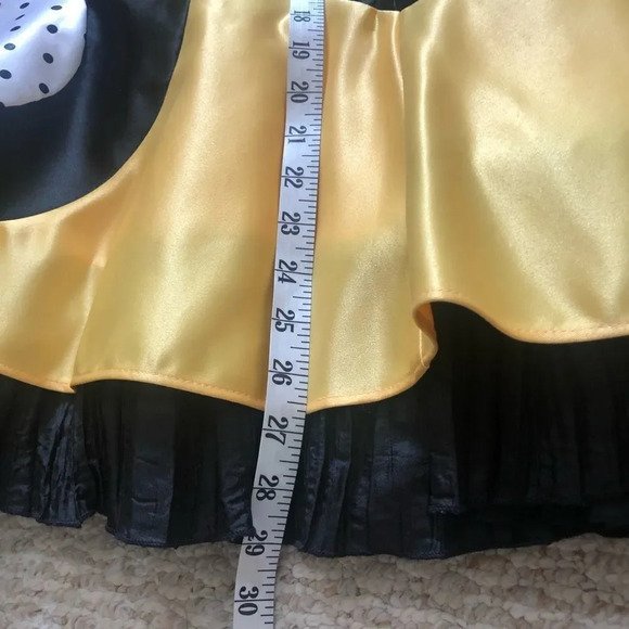 GUNNE Sax vintage bright yellow geometric disco mod polkadot dress XS - Picture 13 of 15